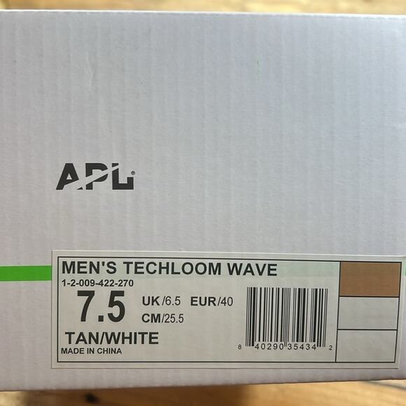 PL Men\'s Techloom Wave Sneakers - Tan/White - 7.5 - New in box main image 2